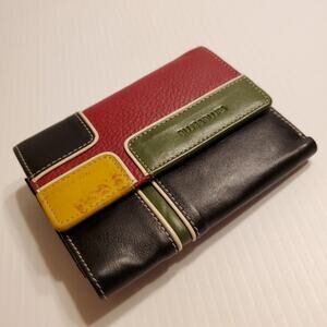 Blue & Blues Genuine Multicolored Leather Wallet. New, no tags. #1